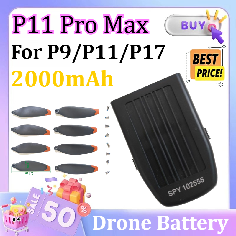 Drone Battery Li-Ion - 2000mAh P11 Pro Max Drone SPY