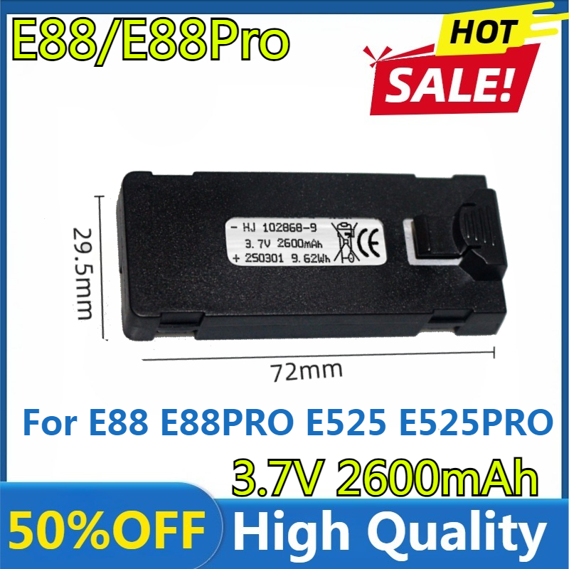E88 Battery 3.7V 2600mAh For E - Drone Battery Balance Charger recension och pris