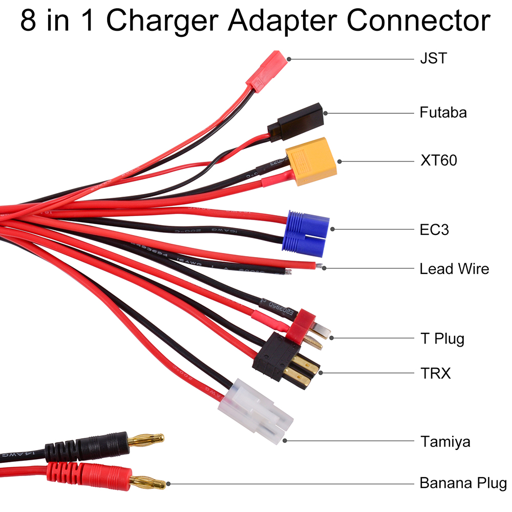 RC Charger Adapter Connector 8 - Drone Battery Balance Charger recension och pris