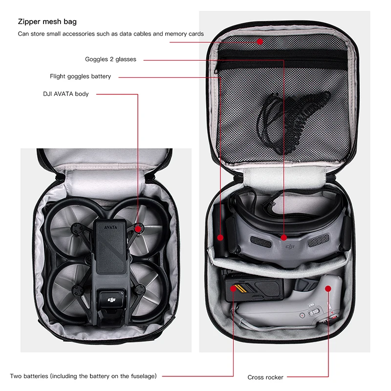 Portable Case Dual Layer Stora - Drone Battery Case recension och pris