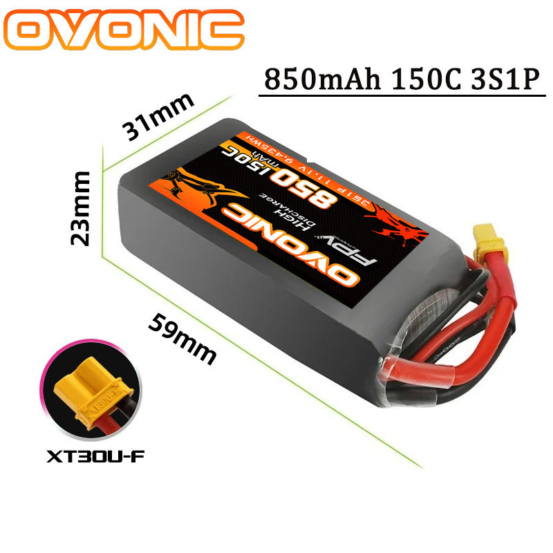 OVONIC 150C 850mAh Lipo Batter - Drone Battery 4S recension och pris