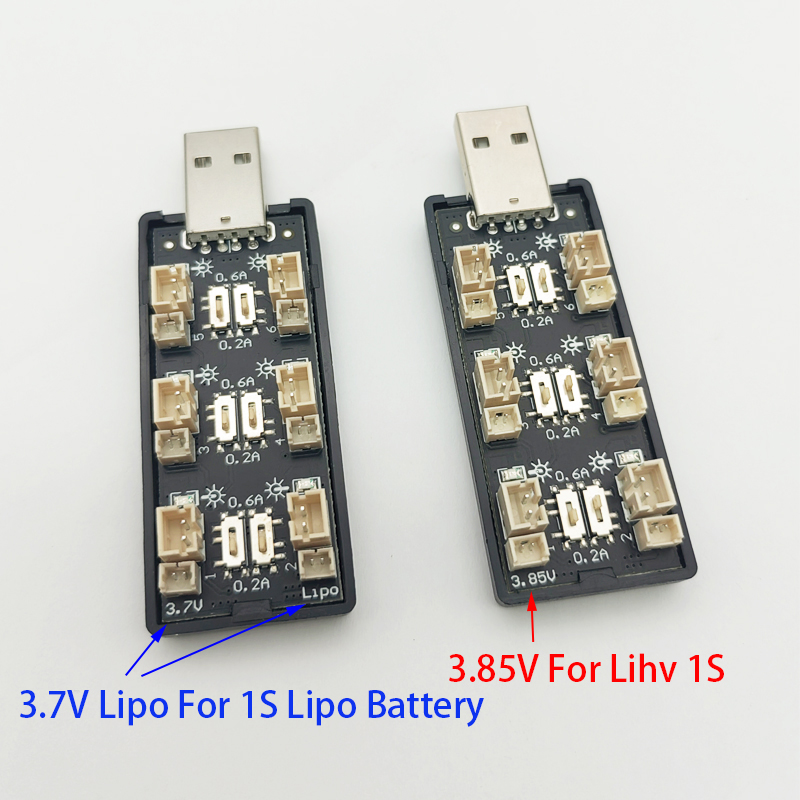 6CH USB 1S LiPo/LiHv 3.7V/4.2V - Drone Battery Plate recension och pris