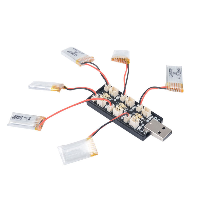 6CH USB 1S LiPo/LiHv 3.7V/4.2V - Drone Battery Plate recension och pris