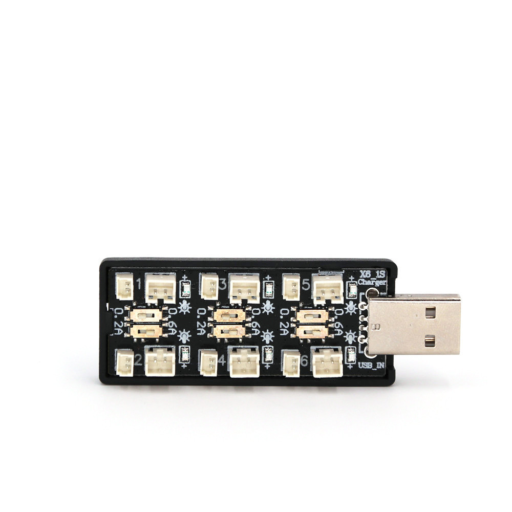 6CH USB 1S LiPo/LiHv 3.7V/4.2V - Drone Battery Plate recension och pris