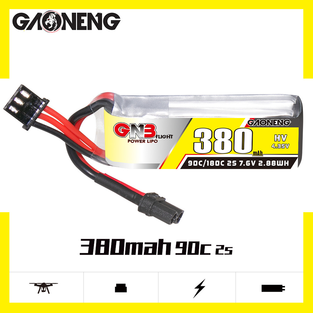 GNB 2S 7.6V 380mAh 90C/180C Li - Drone Battery Plate recension och pris