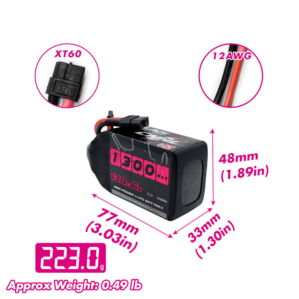 2PCS CNHL 6S 22.2V Lipo Batter - Drone Battery 6S recension och pris