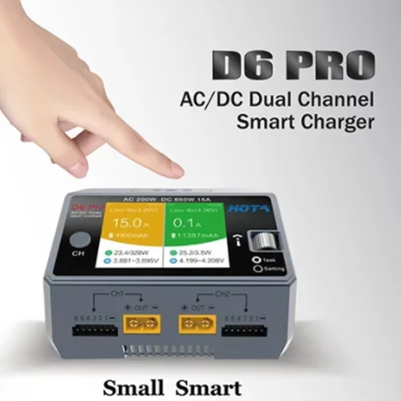 HOTA D6 Pro 200W AC 650W DC Du - Drone Battery Balance Charger recension och pris