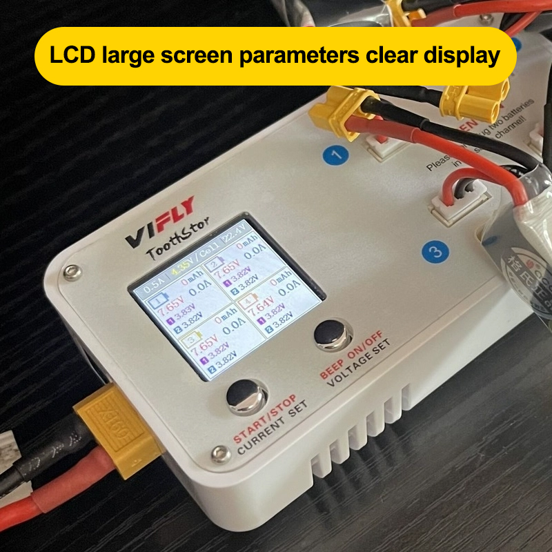 VIFLY Toothstor 4 Channel 2S L - Drone Battery Balance Charger recension och pris