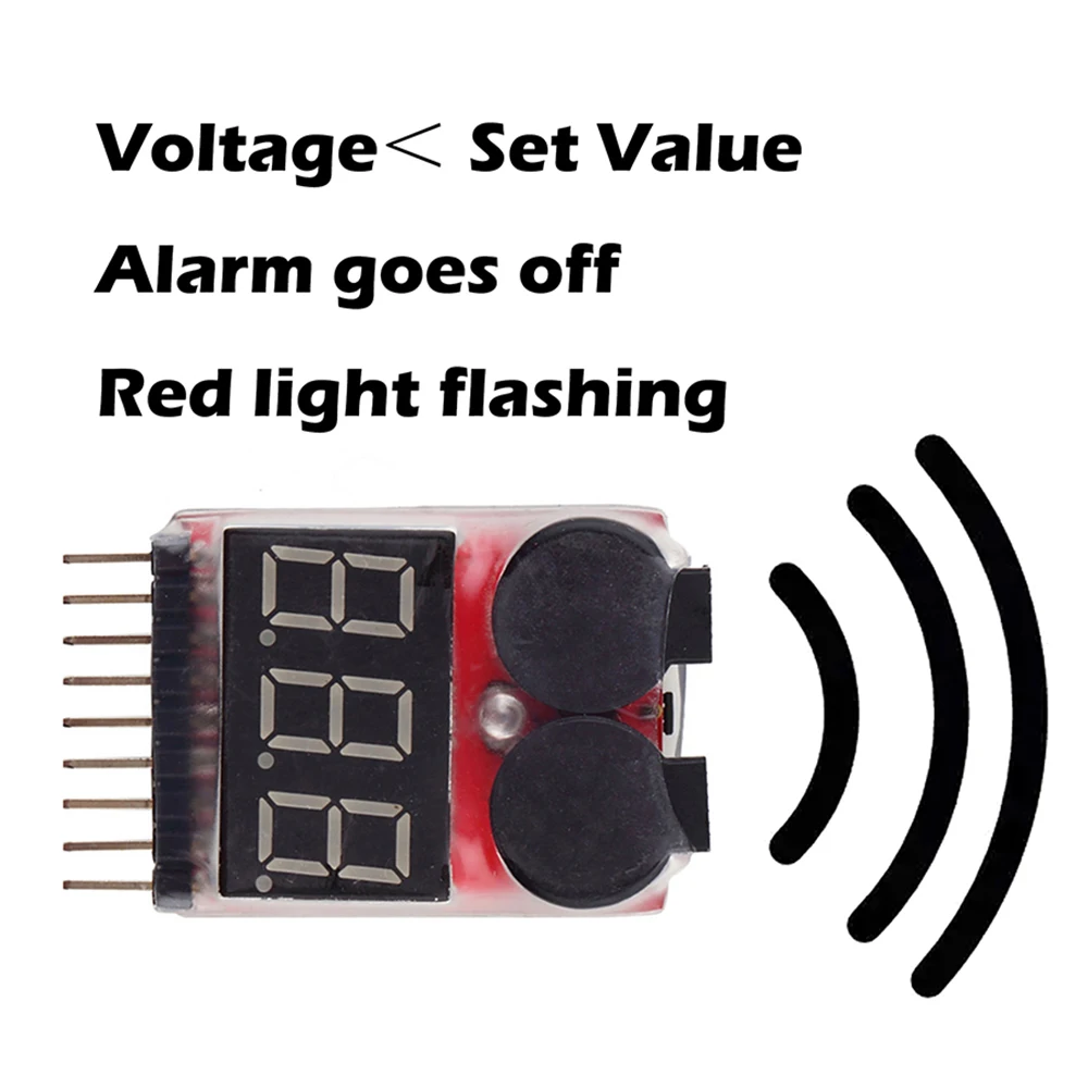 1-8S Battery Voltage Tester &  - Drone Battery Alarm recension och pris